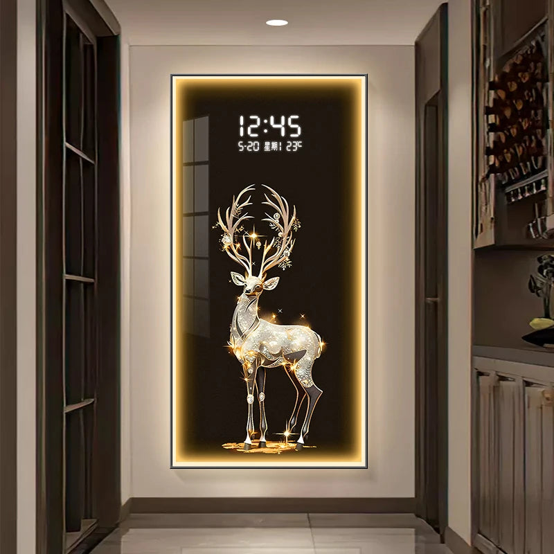 Modern LED Wall Clock for Living Room Bedroom and Hallway Decor