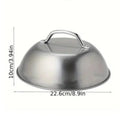 Stainless Steel Oven Cover 6/9 Inch Round Cheese Melting Dome Cooking Tool with Handle