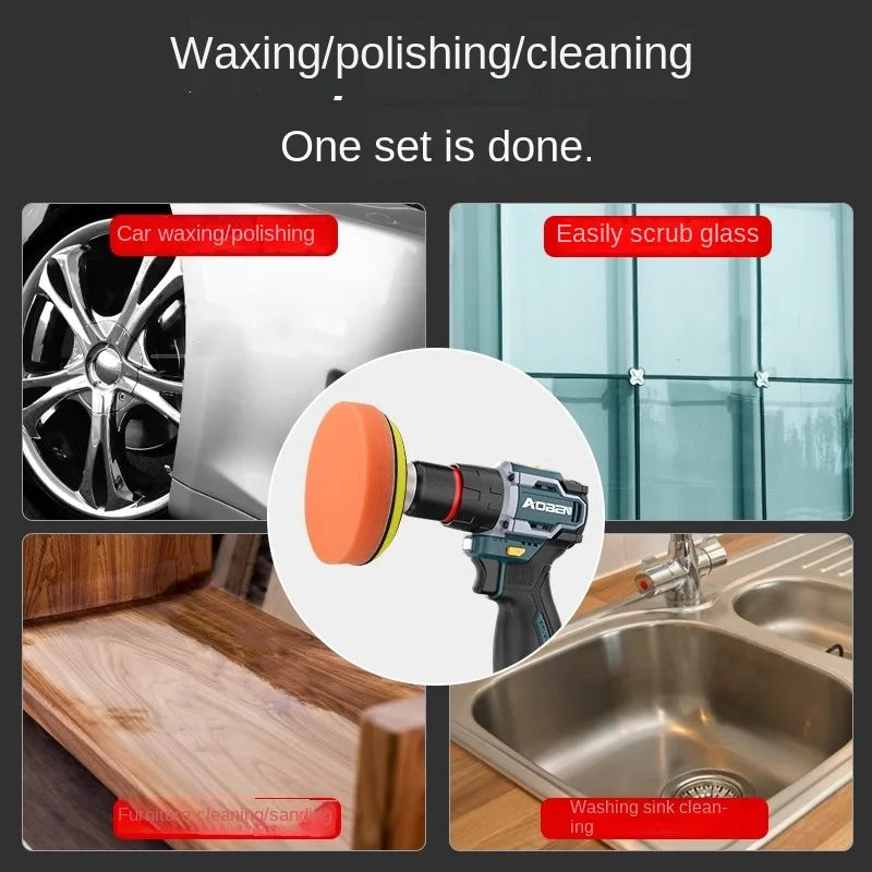 Car Polishing Sponge Plate Set for Electric Drill - Surface Cleaning & Shine