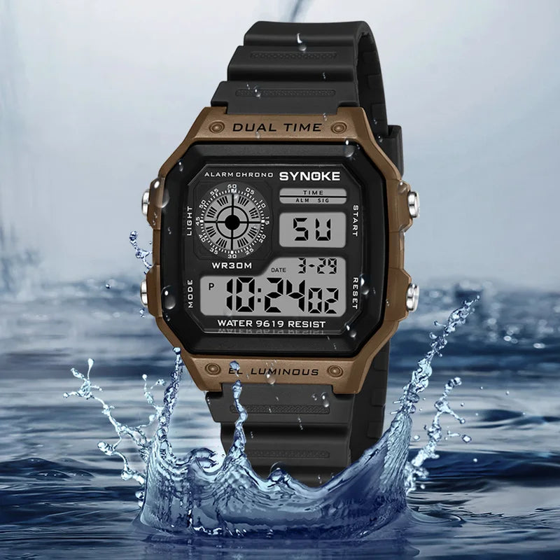 Digital Sports Watch Men Women Waterproof Multifunctional Luminous Wristwatch