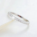 Sterling Silver Zircon Ring for Women - Luxury Designer Jewelry, Single Row