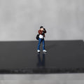 Miniature Girl Motorcycle Model Figure 1/64 Scale Creative Photography Prop