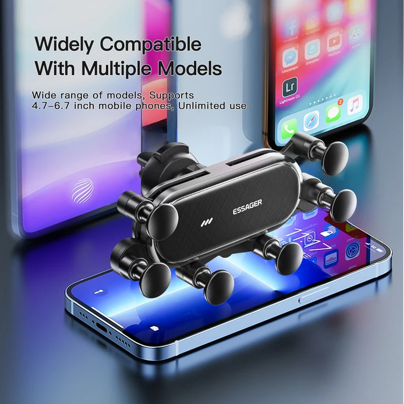 Gravity Car Phone Holder Air Vent Mount Support 4.7-6.7 Inch Phones for Car GPS