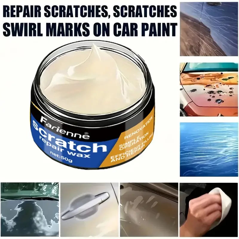 Fast Acting Car Scratch Repair Wax - Professional Paint Restorer for Minor Scratches