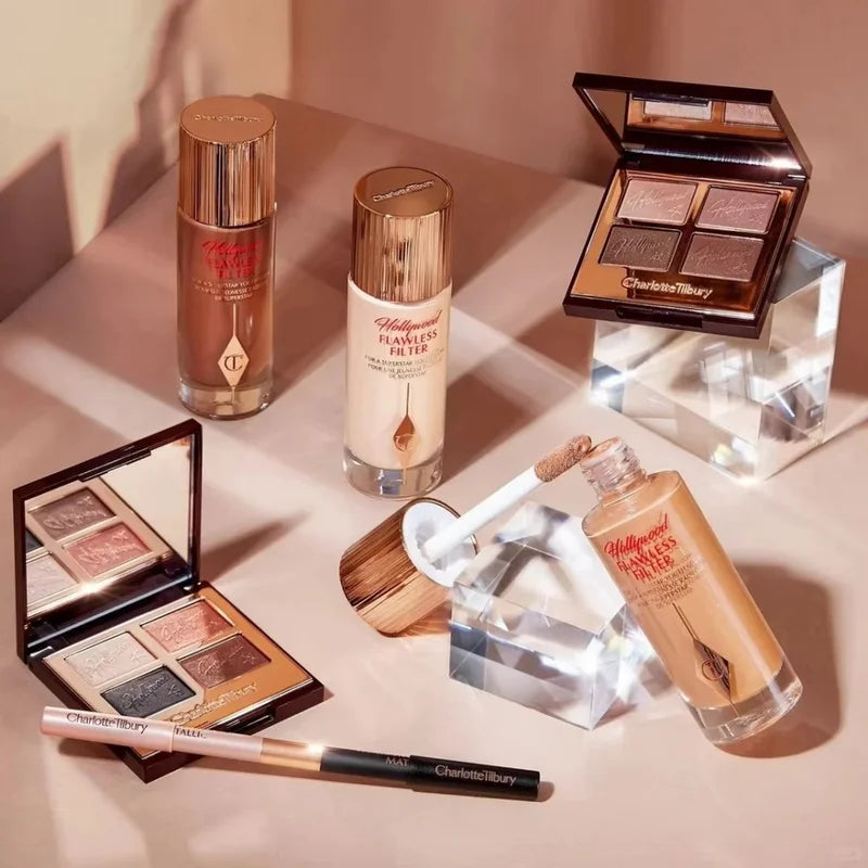 Liquid Highlighter Palette with Satin-Matte and Metallic Finishes for Glowing Skin