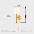 Modern Indoor Wall Sconce Light with Plug Switch - LED Bedroom & Living Room Wall Lamp