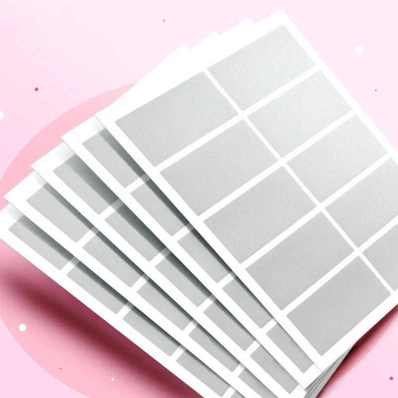 50 Pcs PVC Scratch-Off Stickers for Party Games Crafts and Stationery