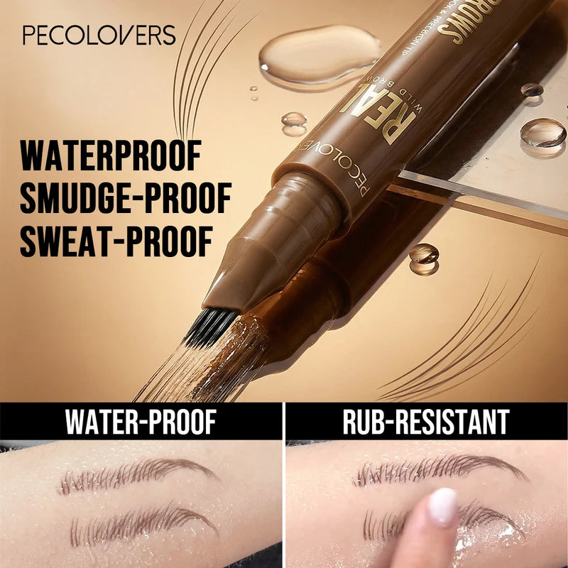 Waterproof Liquid Eyebrow Pencil - Smudge-Proof Brow Liner for Natural Definition