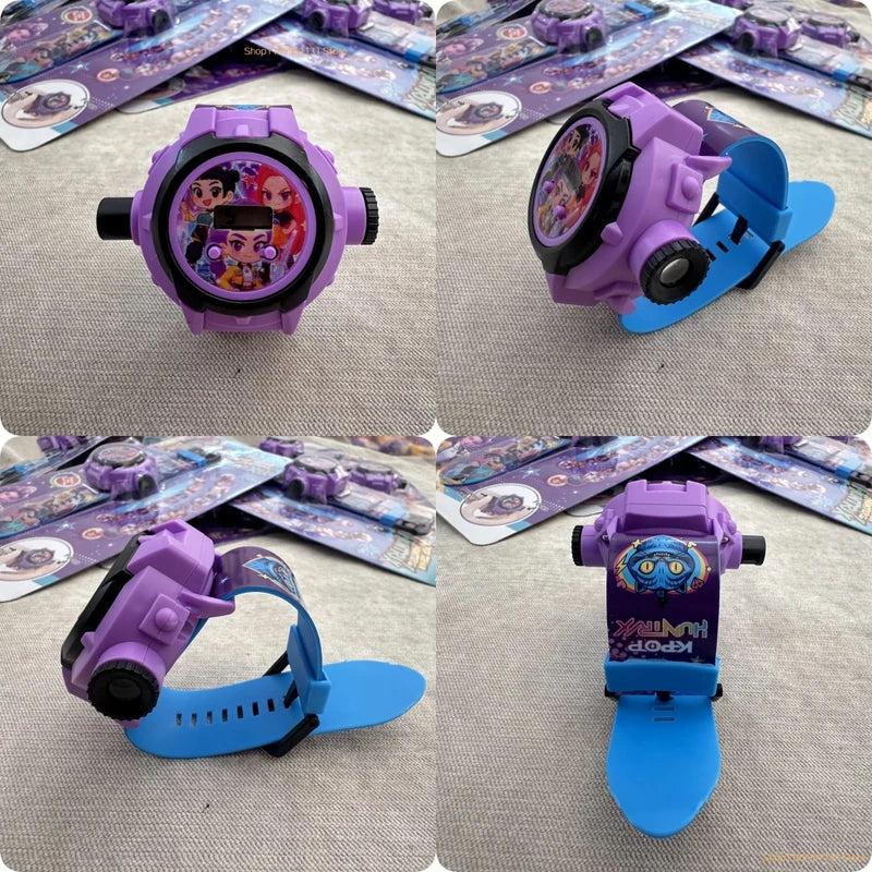 Anime 24 Pattern 3D Projection Wrist Watch Toy for Kids - Birthday Gift