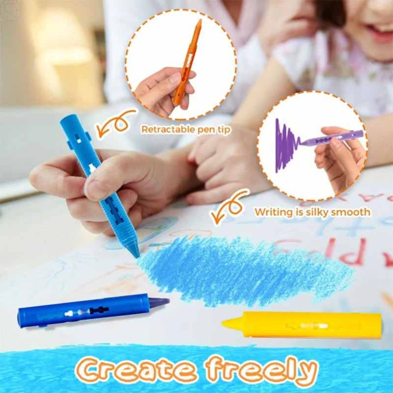 Washable Bath Crayons Kit for Kids - Vibrant Shower Art & Craft Supplies