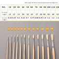 12Pcs Oil & Acrylic Art Brushes Set - Round Pig Bristle Hair with Long Wooden Handles