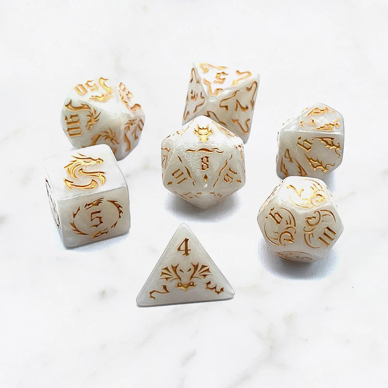Multi-Sided 7-Die Polyhedral Dice Set for DND TRPG & Board Games