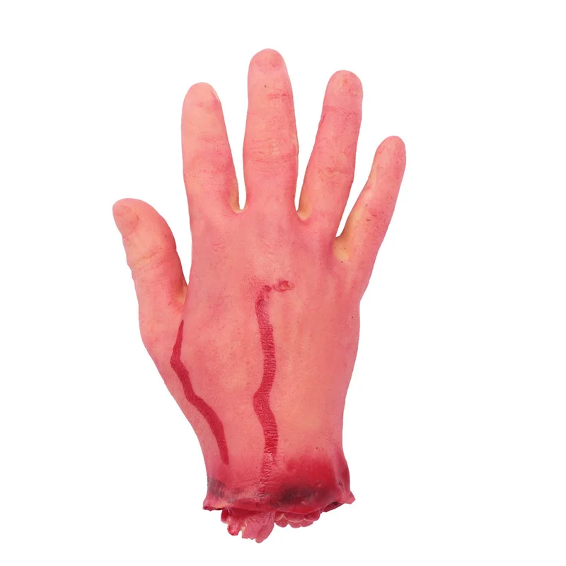 Realistic Bloody Severed Arm Halloween Prop Life Size Fake Hand 19x10.5cm