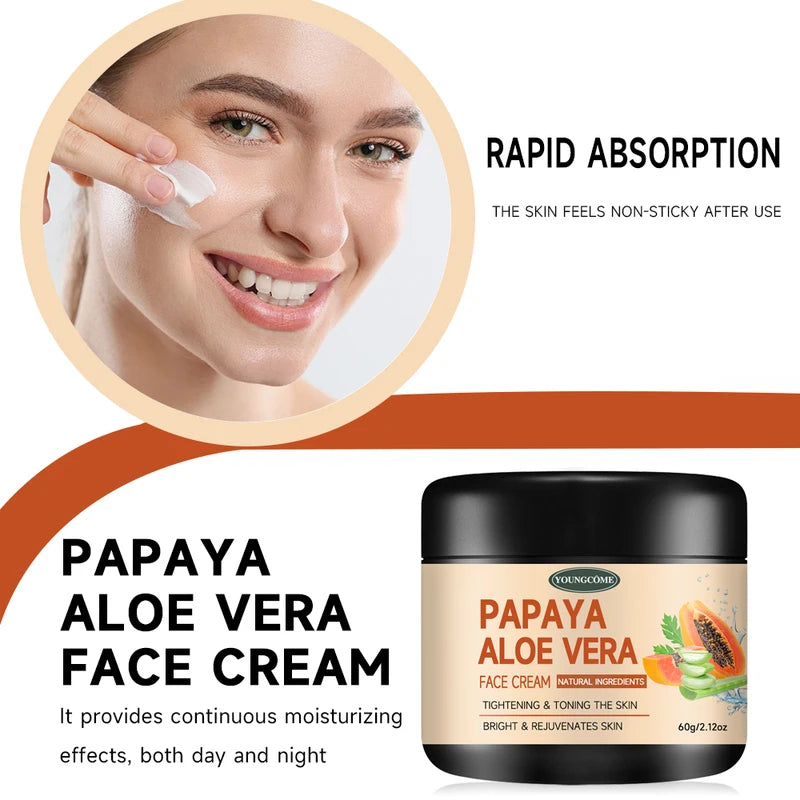 Papaya Aloe Face Moisturizer with Collagen for Anti-Aging & Skin Nourishing