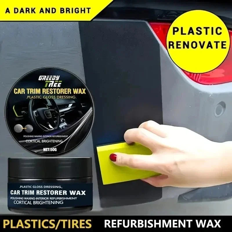 Car Interior Plastic Restorer Wax 50g - Brightening & Anti-Aging Refurbishment Cream