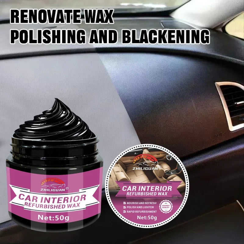 Car Interior Renovation Wax - Scratch Repair & Gloss Restoration for Plastic & Leather
