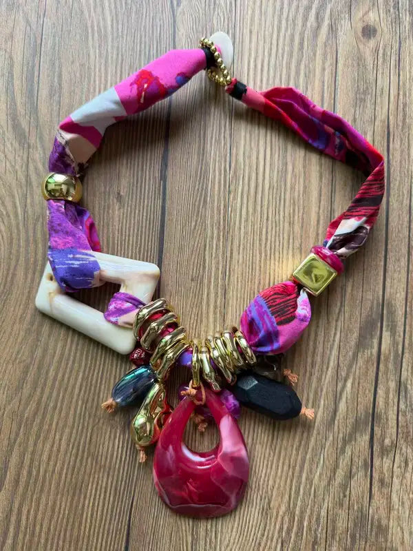 Statement Geometric Necklace Handmade for Women Trendy Wedding Party Jewelry