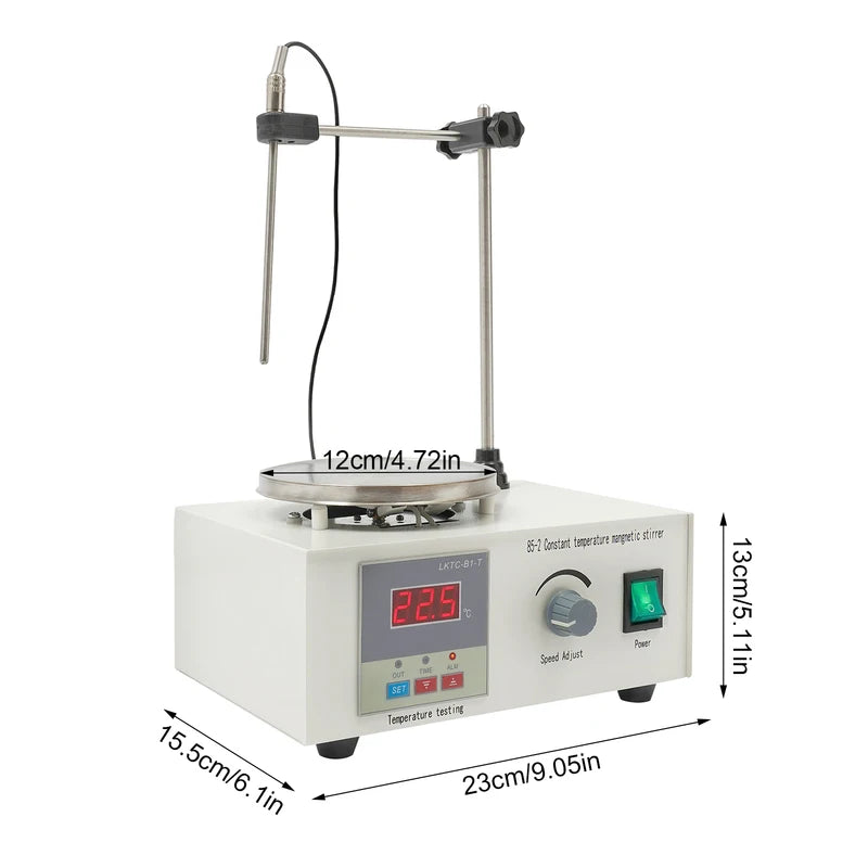 Magnetic Stirrer with Digital Temperature Control & Stepless Speed for Liquid Mixing