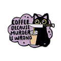 Black Cat Enamel Pin Lapel Badge for Bags & Clothing - Halloween Gift
