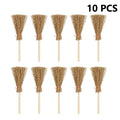 Mini Broom Set for Halloween Decorations - Hanging Witch Broom Props, 5 or 10 Pieces