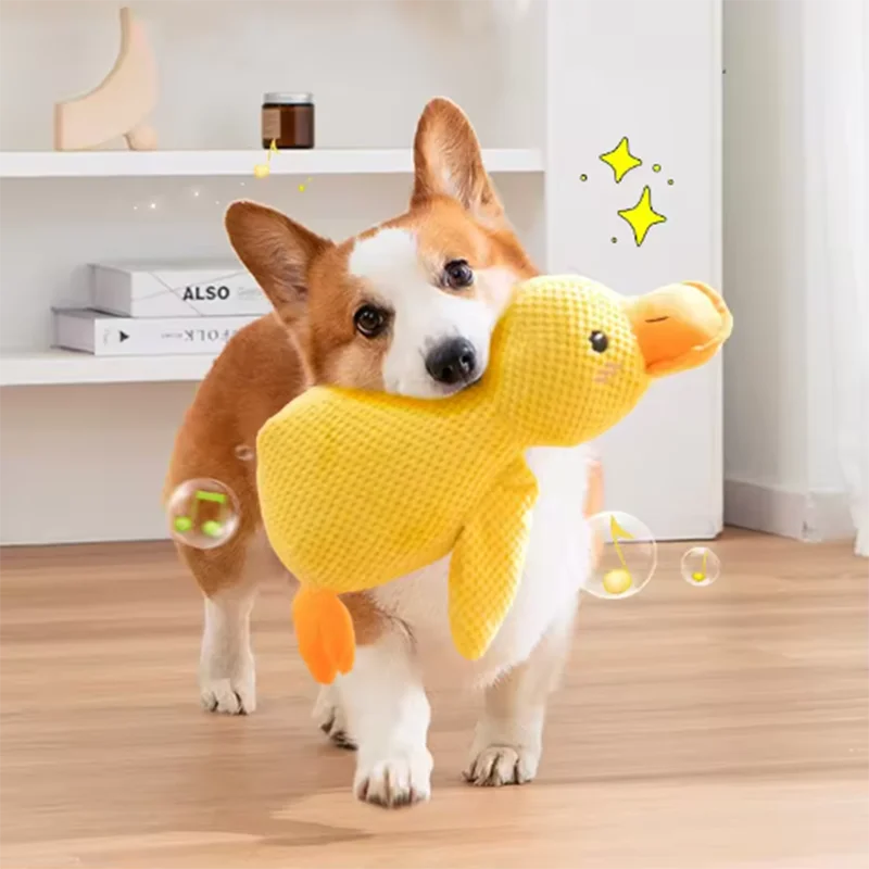 Large Dog Interactive Plush Toy - Biting, Chewing, Teething, Boredom Relief
