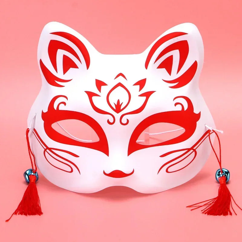 Japanese Fox Mask Half Face Cosplay Mask for Halloween Party Festival