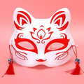 Japanese Fox Mask Half Face Cosplay Mask for Halloween Party Festival
