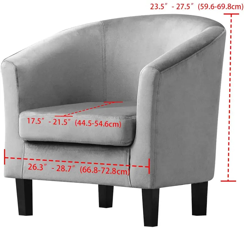 High Stretch Velvet Sofa Cover for Tub Chairs - Skid-Resistant Furniture Protector