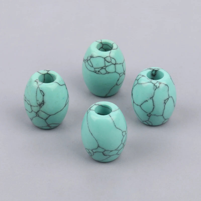 Natural Stone Beads - Turquoise, Jasper, Opal, Wood - Oval Shape Loose Beads for Jewelry Making