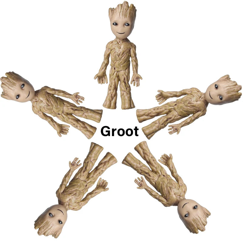 Mini Anime Groot Figurine - Desktop Decor Tree Model, Home Accessories Gift