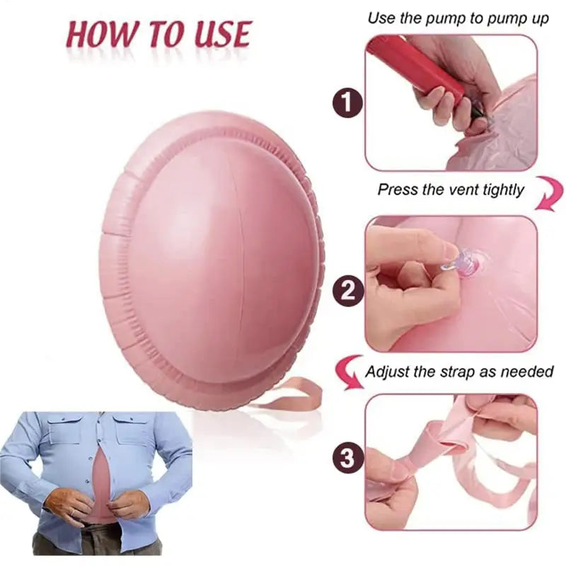 Inflatable Pregnant Belly for Cosplay Halloween Christmas Santa Role Play