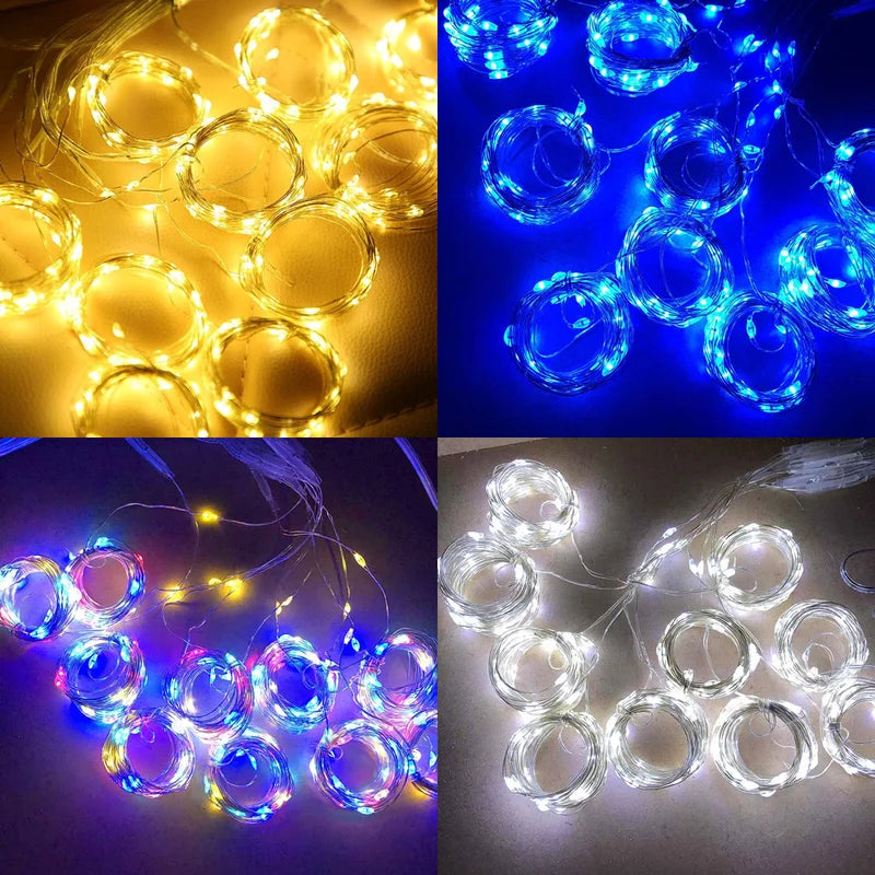 Outdoor Waterproof Solar Fairy String Lights for Garden Yard Wedding Party Decor