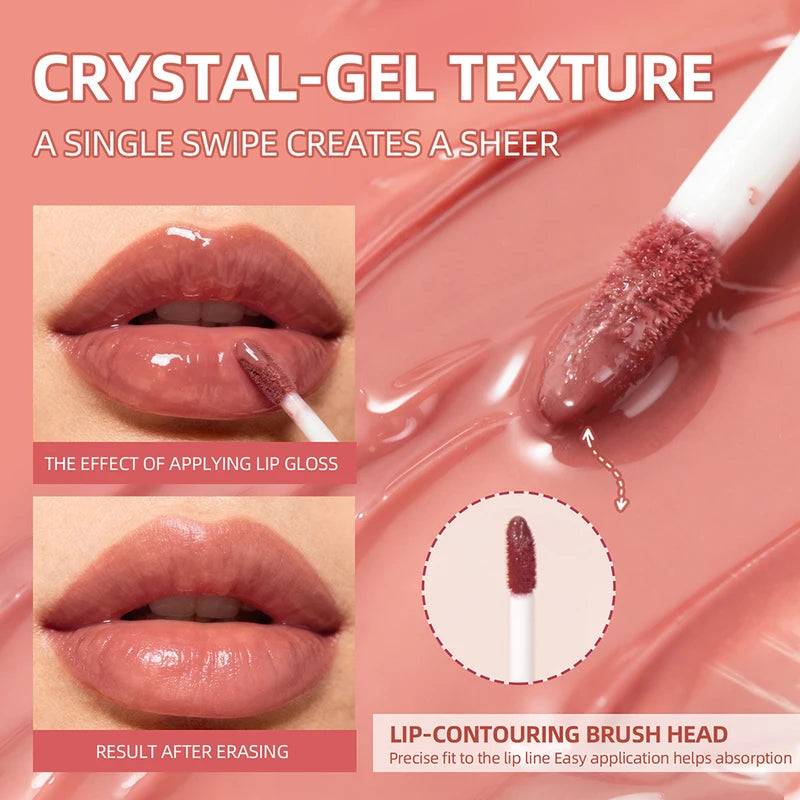 Moisturizing Lip Gloss with Pearl Finish - Volumizing, Long-Lasting Lip Makeup