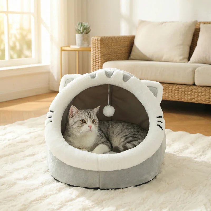 Four Season Universal Cat Bed - Soft Cozy Pet House & Sleeping Bag