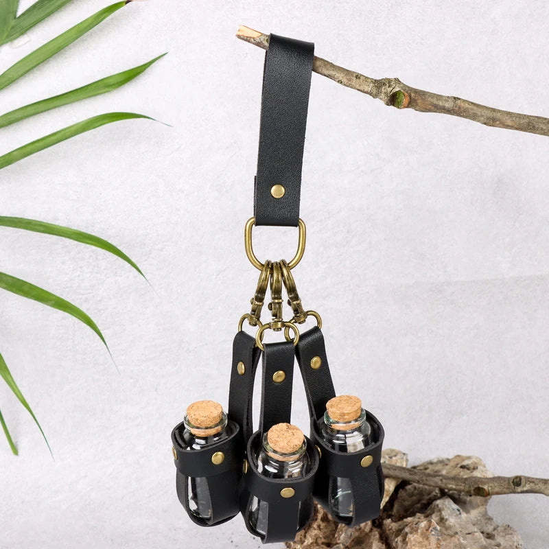 Gothic Potion Vial Pendant - Halloween Magic Potion Accessory for Parties