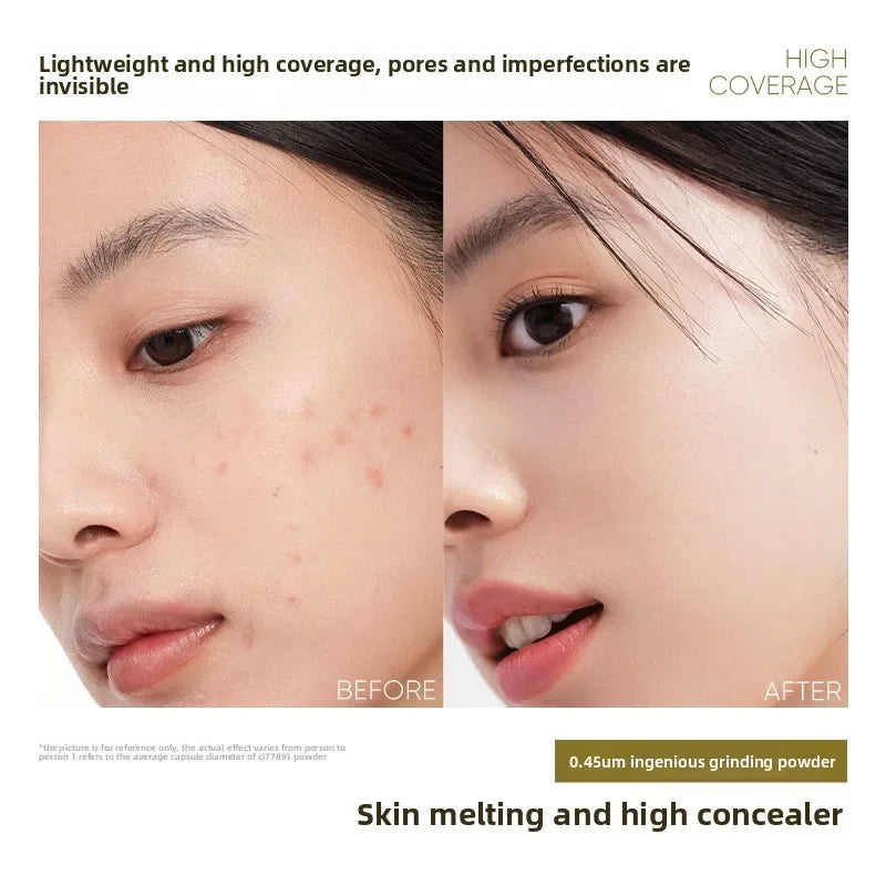 Long-lasting Liquid Foundation with Air Cushion - Oil-Control & Brightening Makeup