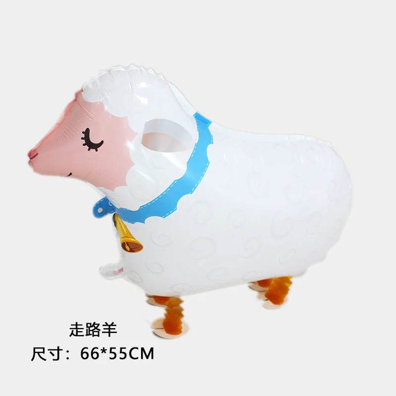 Sheep Foil Balloons Kids Party Decorations Aluminum Air Balloons - 66cm