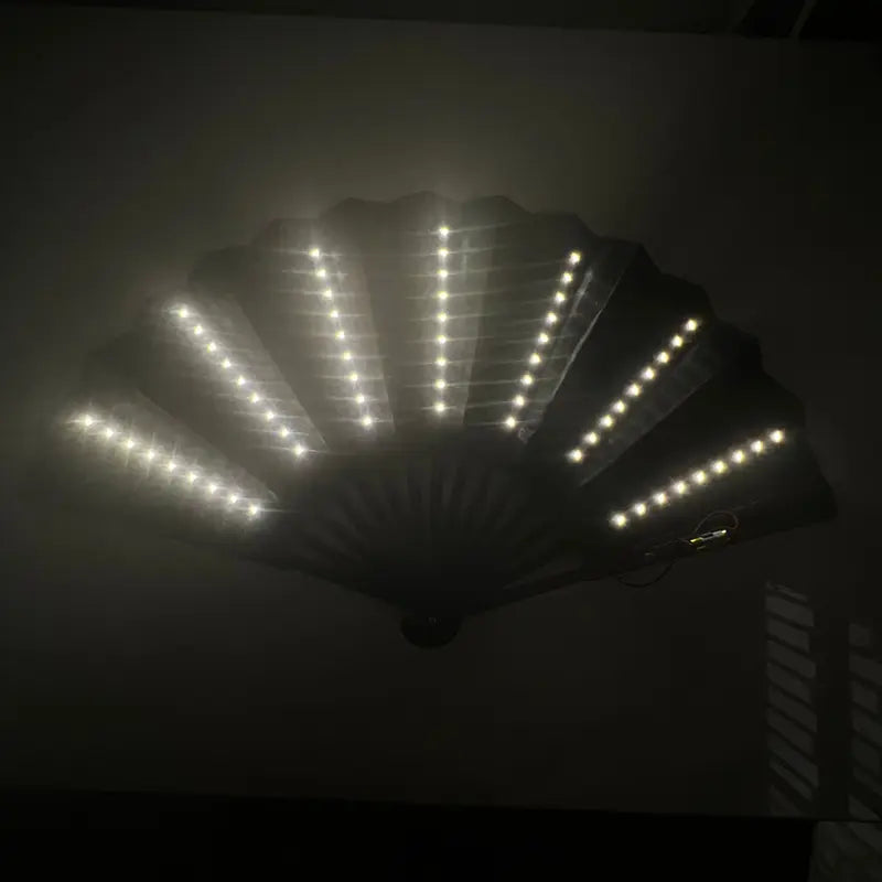 Glow Folding LED Fan Dancing Light for Parties Raves Halloween Christmas