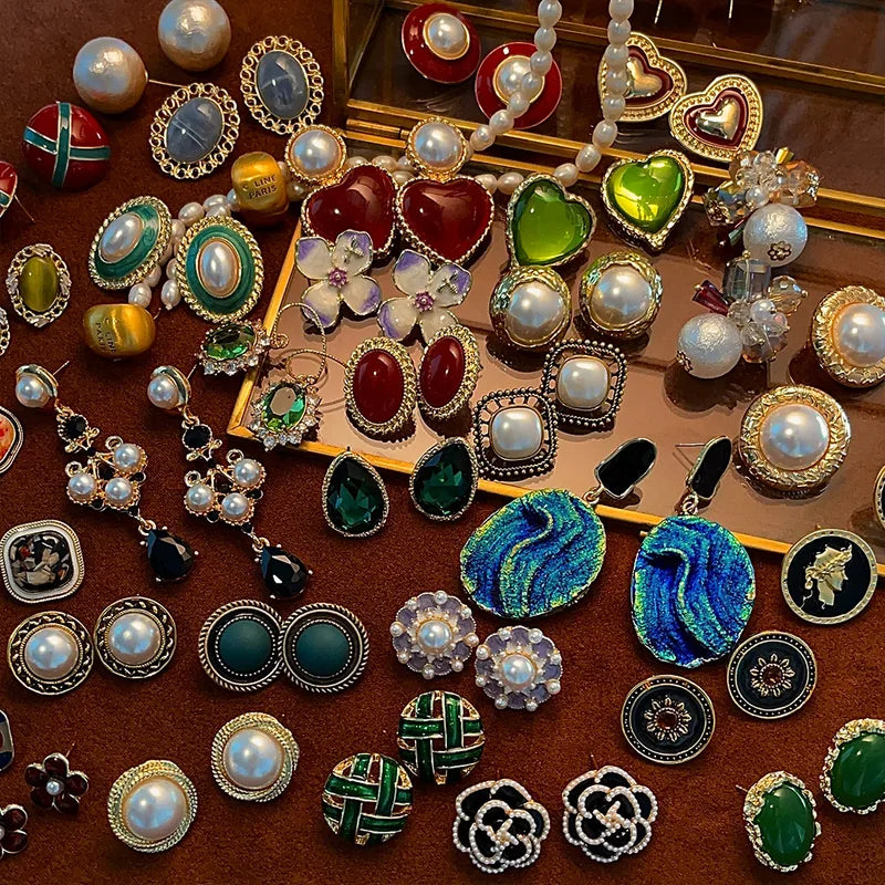 Versatile Vintage Earrings for Women - Heavy Duty Design, 925 Silver, Elegant Ear Accessories