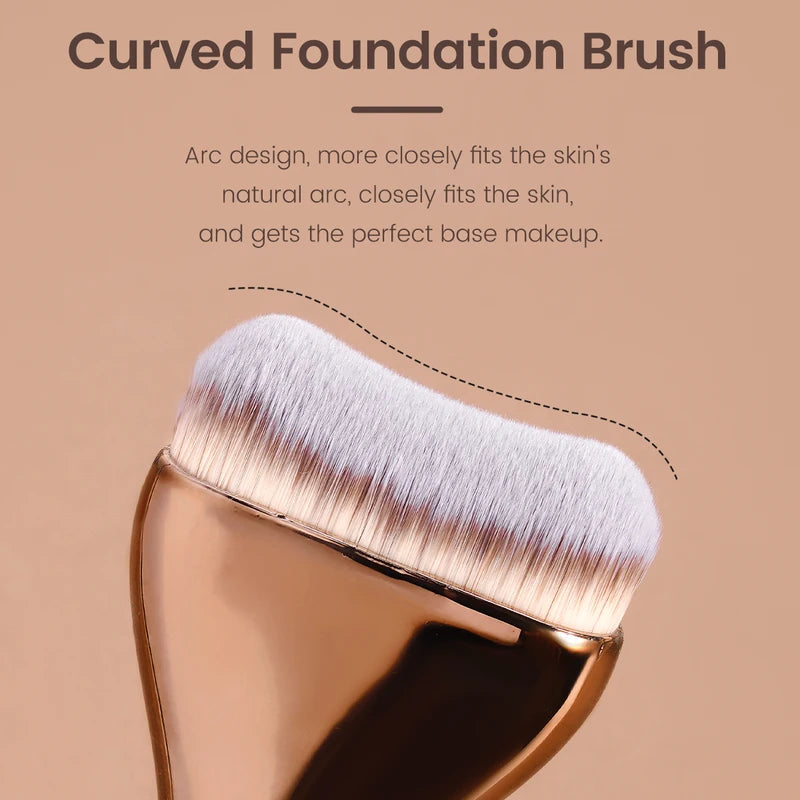 14-Piece Makeup Brush Set with Air Cushion Puffs - Foundation, Blush, Eye Brushes