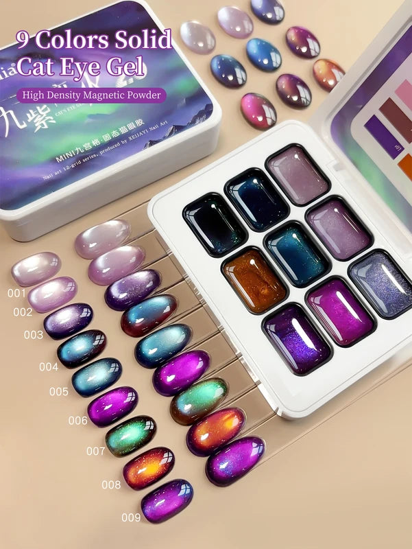 Semi-Solid Nail Polish Gel - 9 Colors Patting Gel for Nail Art & Salon Use