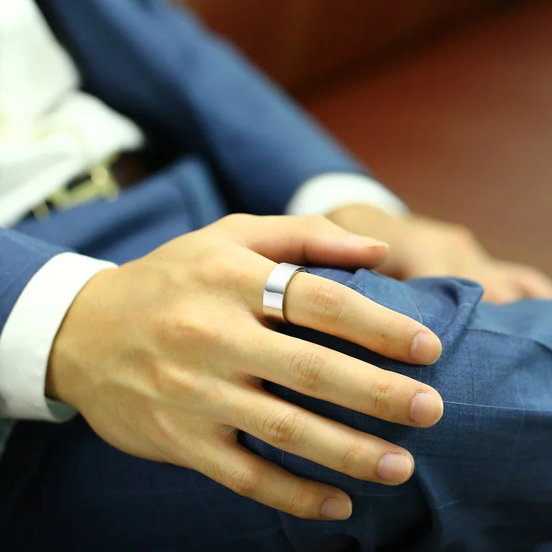 Stainless Steel Ring for Men Women - Wedding, Birthday, Valentine's Day Gift