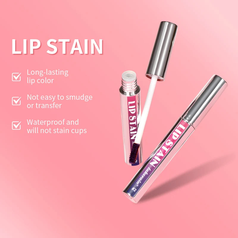 Long Lasting Waterproof Lip Stain Liquid Lipstick - Matte & Peel Off Finish