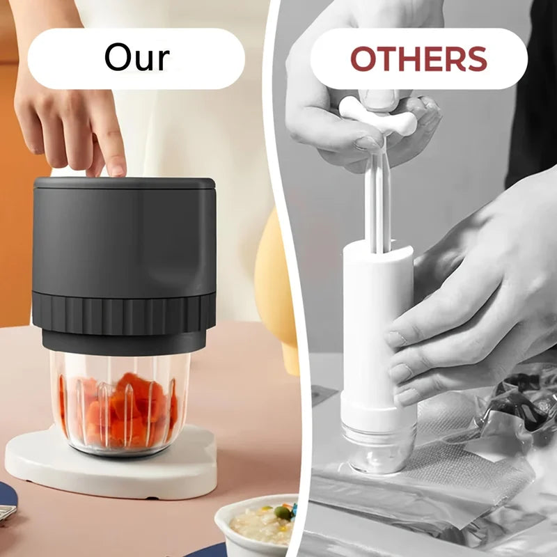 Semi-Automatic Can Sealer with Digital Vacuum Pump for Bottles and Cans - 5W Lithium Powered