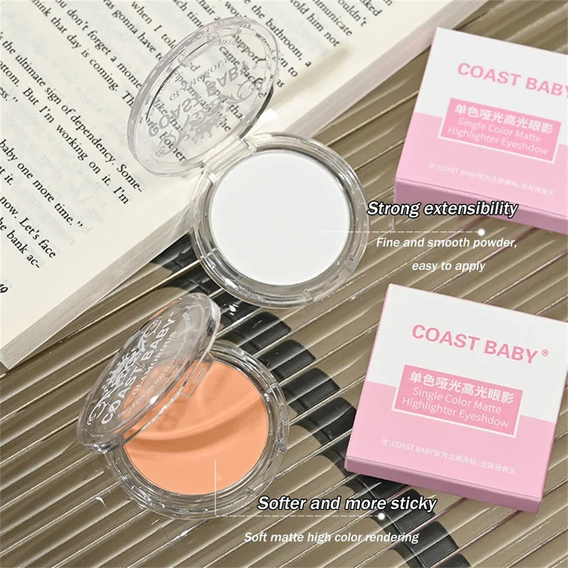 Matte Face Highlighter Palette with Contour & Eyeshadow Shades - Brightening Makeup