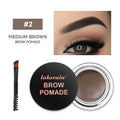Waterproof Eyebrow Tint with Brush - Long-Lasting Natural Full-Pigment Brow Pomade