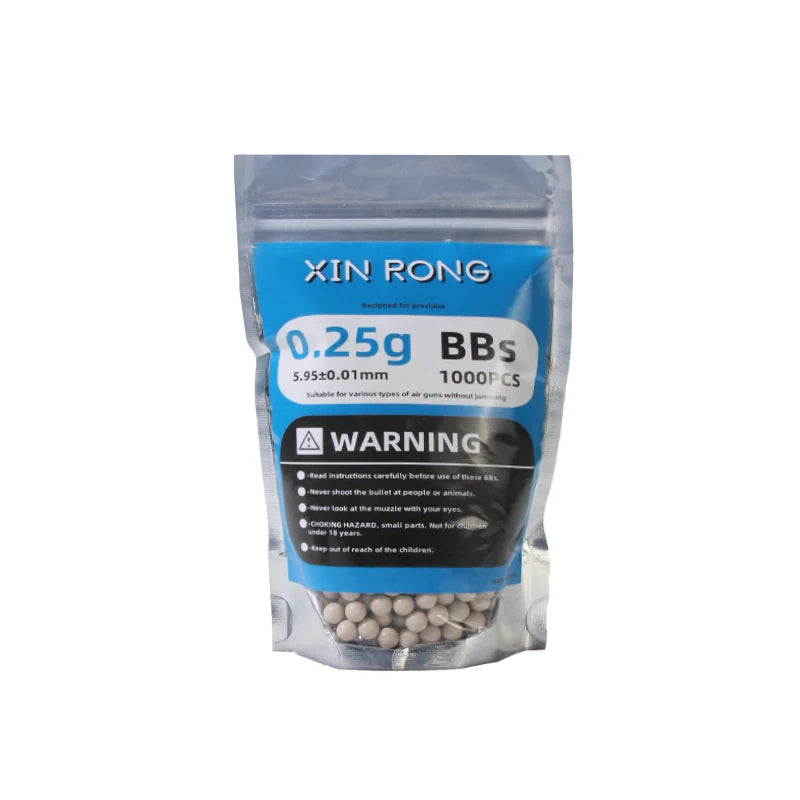 1000 Rounds 6mm BBs Paintball Ammo Set - High Quality Airsoft Gun Bullets