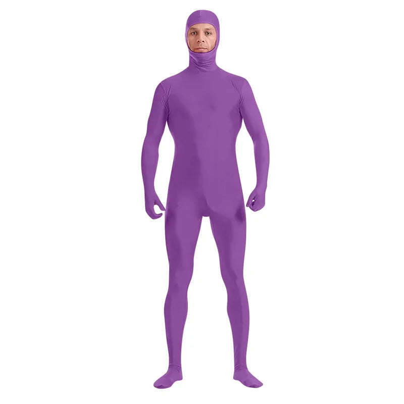 Full Body Zentai Suit Costume for Men and Women Halloween Cosplay Spandex Bodysuit