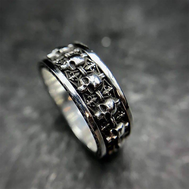 Halloween Skull Ring - Punk Gothic Open Design Men's Cosplay Motorcycle Jewelry