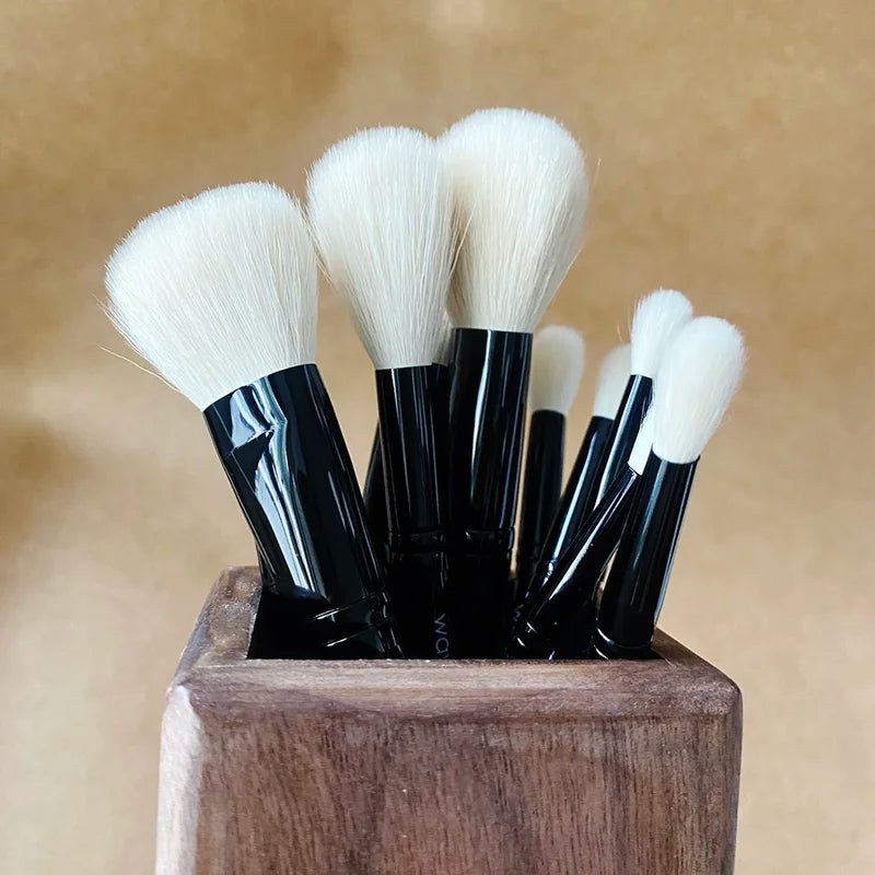 Eye Shadow Blending Brush Set - Natural Goat Hair Makeup Tools for Eyes and Contouring